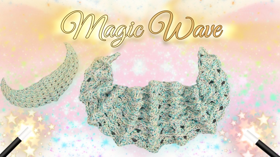 Magic Wave-Häkelanleitung für ein hübsches flaches Dreieckstuch