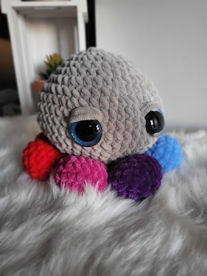 Bunter Oktopus zum Farbenlernen, kein Nähen!