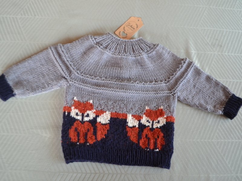 Baby Pullover FOXY * Strickanleitung * 3 Größen