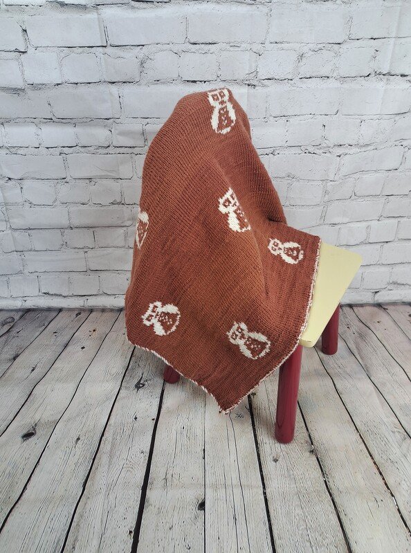 Strickanleitung für eine Baby Decke in Double Face Stricken