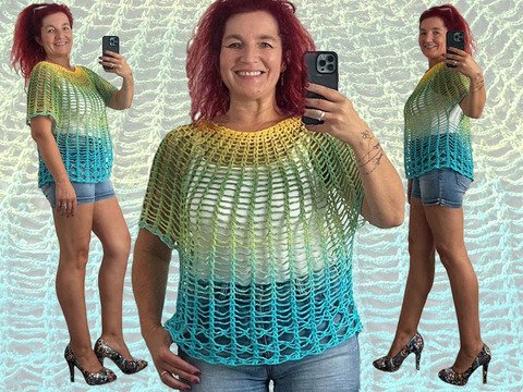 Häkelanleitung luftiges Netzshirt Airy