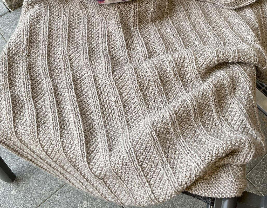 Babydecke schräges Perlmuster