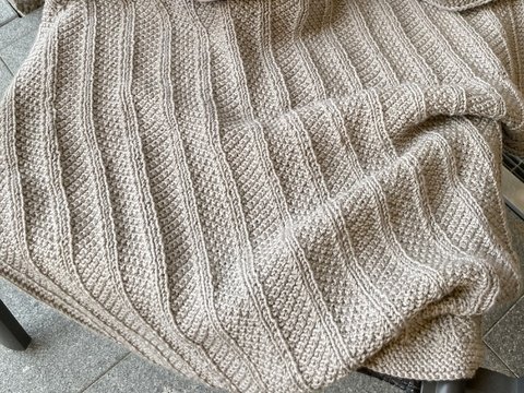 Babydecke schräges Perlmuster