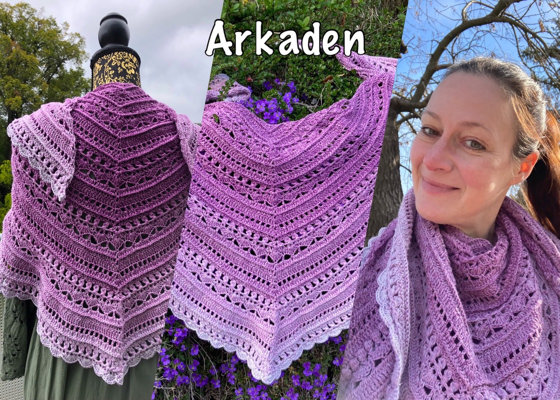 Arkaden - Häkelanleitung flaches Dreieckstuch