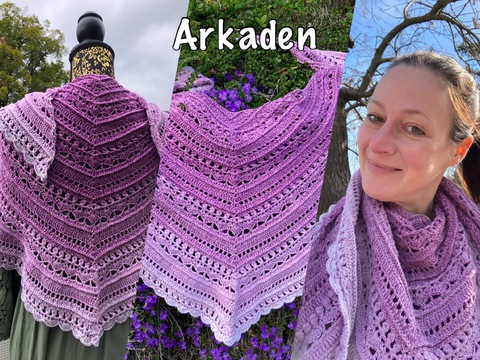 Arkaden - Häkelanleitung flaches Dreieckstuch