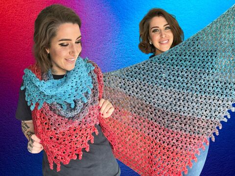 Häkelanleitung Tuch "EISVULKAN"