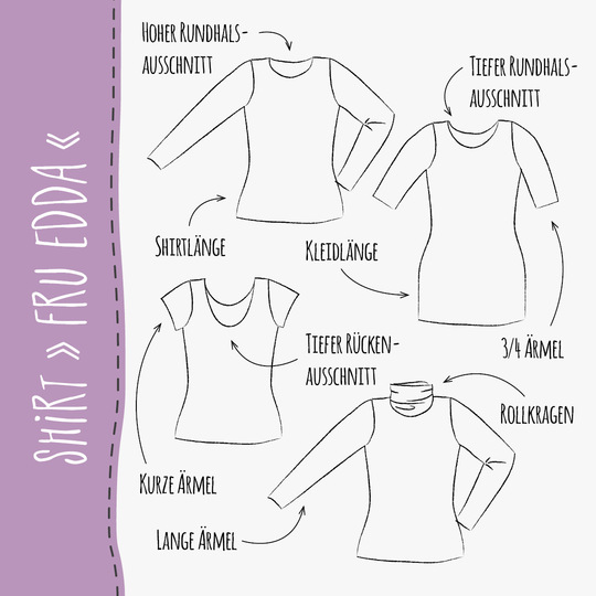 SHIRT "FRU EDDA" - Schnittmuster und Anleitung