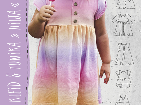 KLEID & TUNIKA "HILJA" | Schnittmuster u. Anleitung | Gr. 86-164 | 3 WEITEN