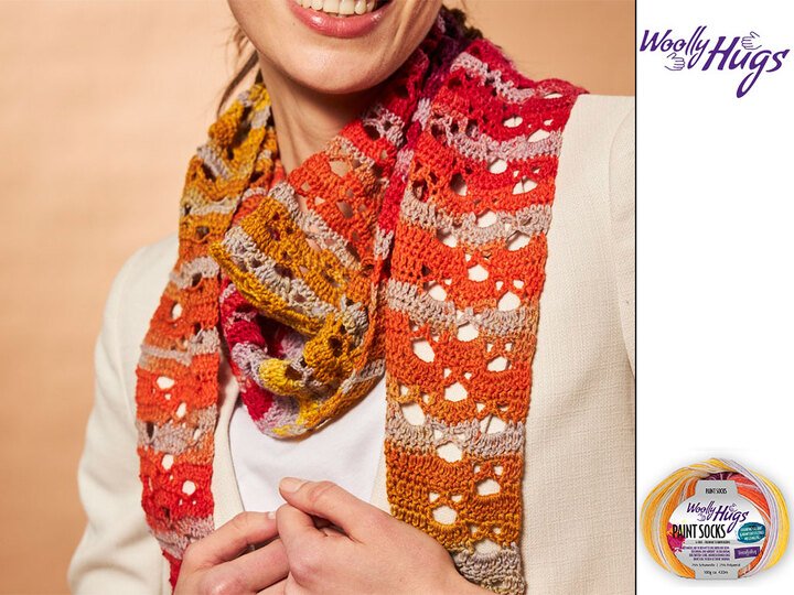 FLACHES TUCH GITTERMUSTER, gehäkelt