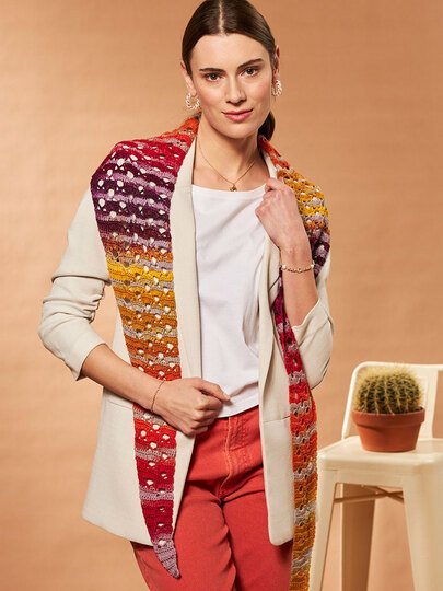 FLACHES TUCH GITTERMUSTER, gehäkelt