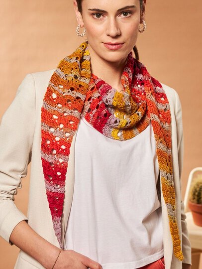 FLACHES TUCH GITTERMUSTER, gehäkelt