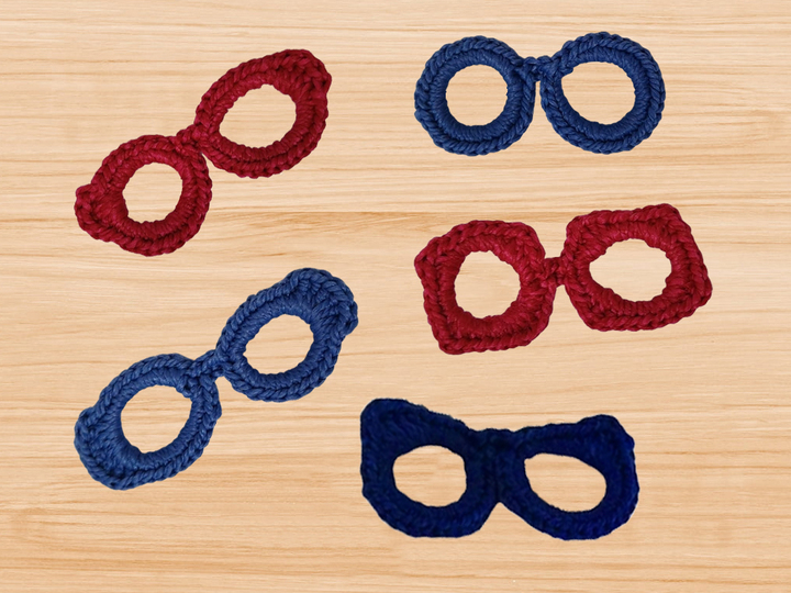 Crochet eye glasses bookmark Pattern