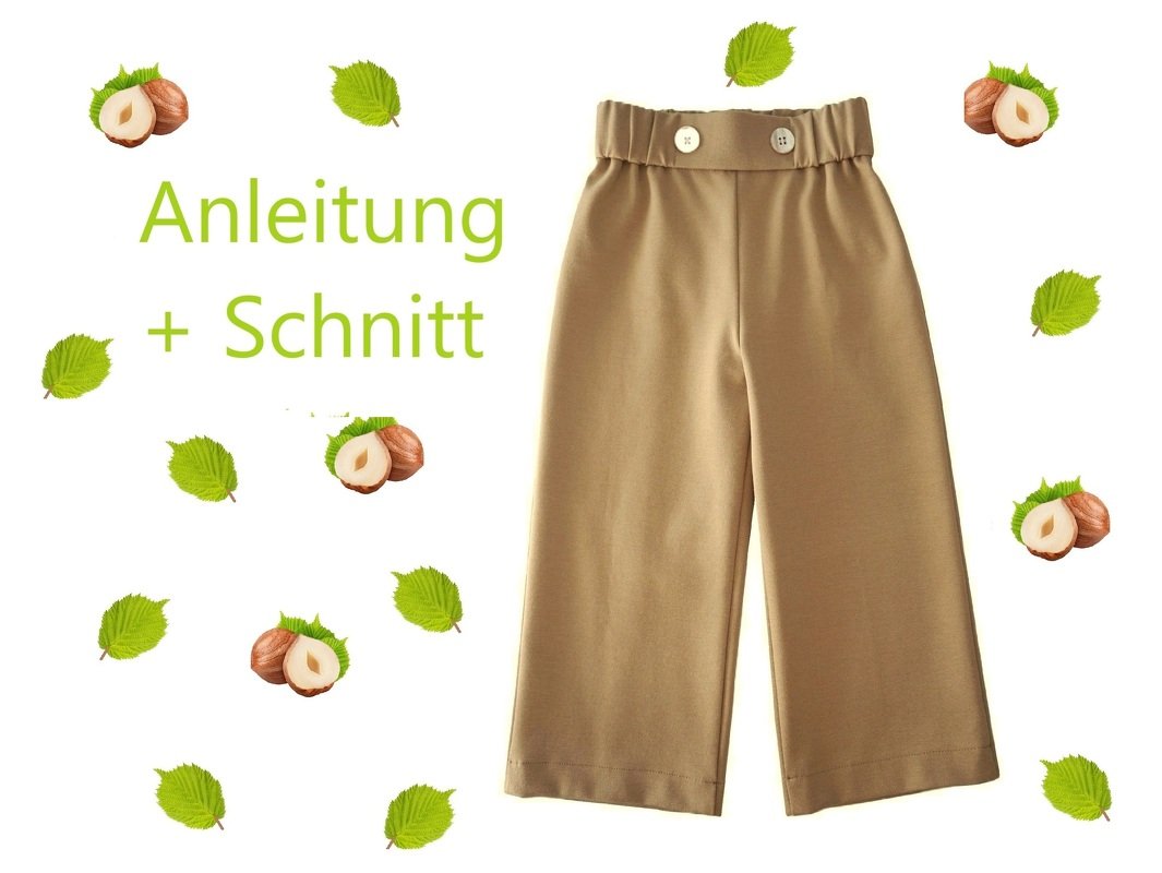 Schnitt und Nähanleitung weite Jerseyhose Gr.74 bis 140