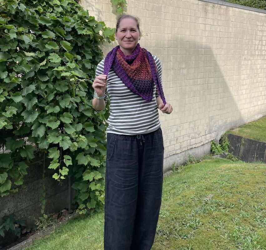 Häkelanleitung asymmetrisches Tuch mit dichtem Muster -Für Fortgeschrittene - Bild 7