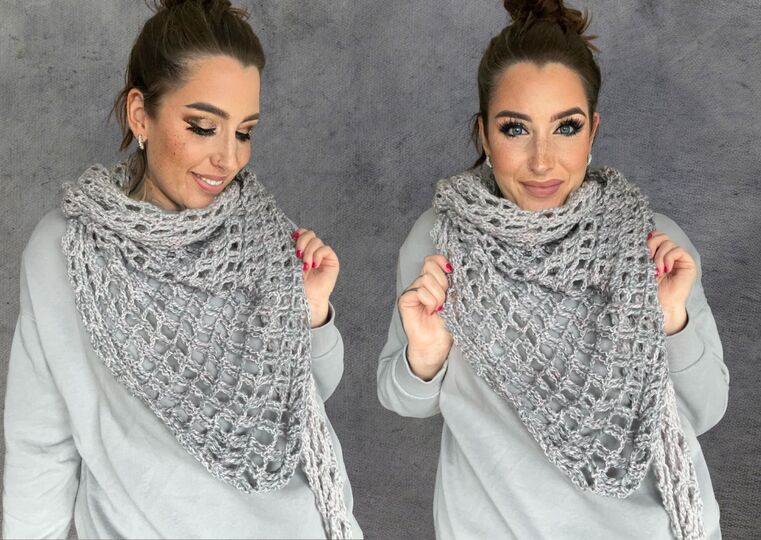 Häkelanleitung Tuch "GRAUE MAUS"