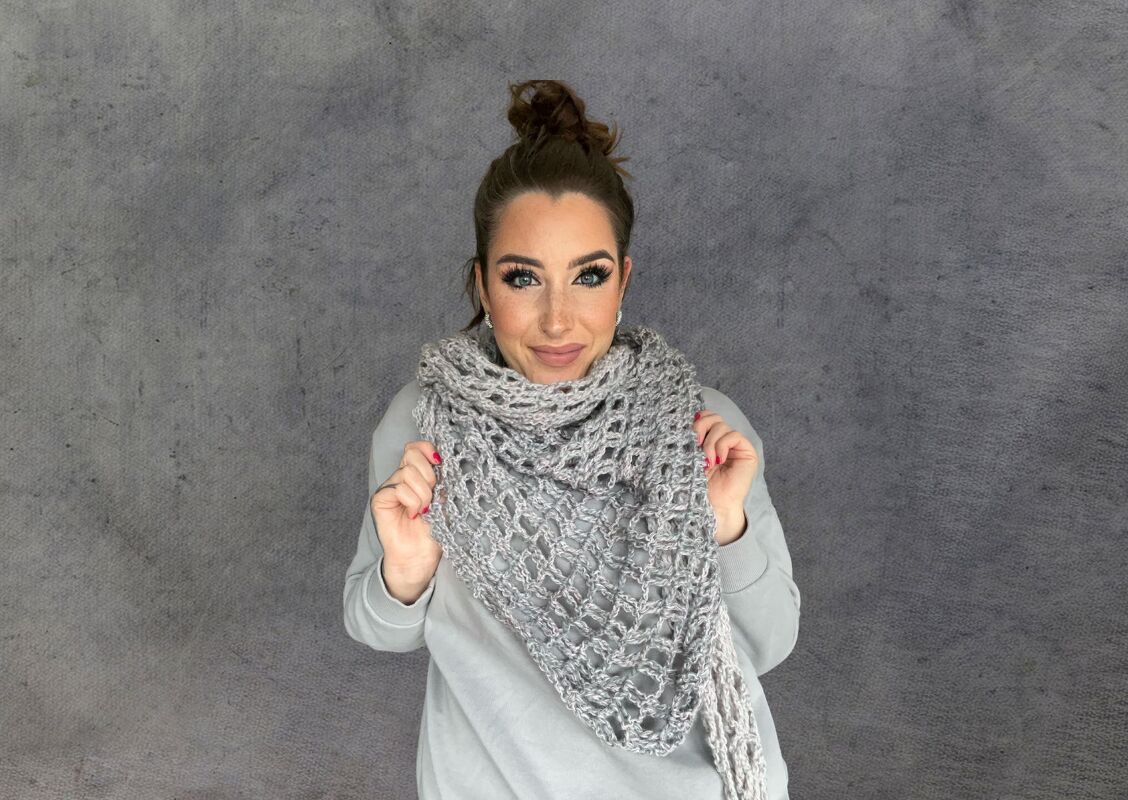 Häkelanleitung Tuch "GRAUE MAUS" - Bild 2