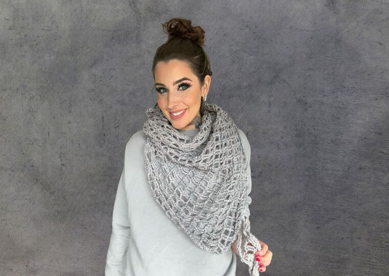 Häkelanleitung Tuch "GRAUE MAUS"