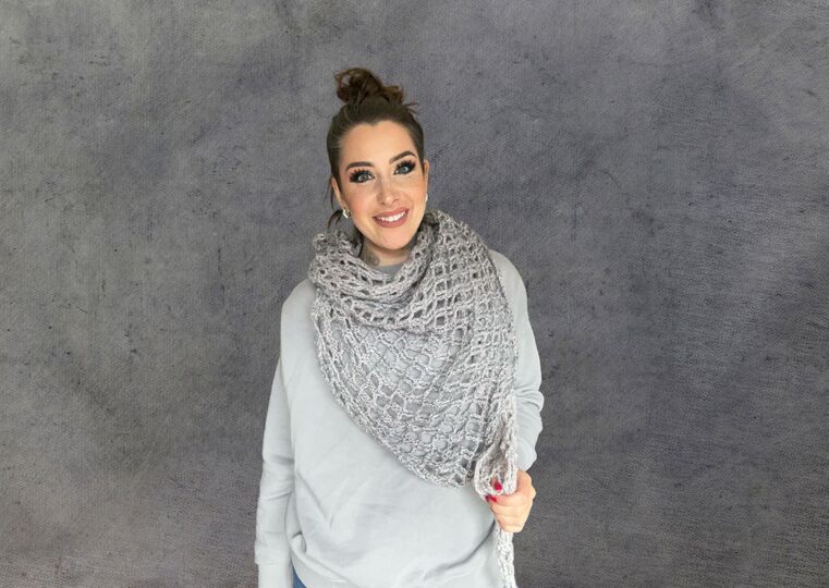 Häkelanleitung Tuch "GRAUE MAUS"