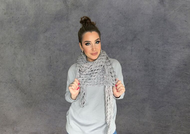 Häkelanleitung Tuch "GRAUE MAUS"