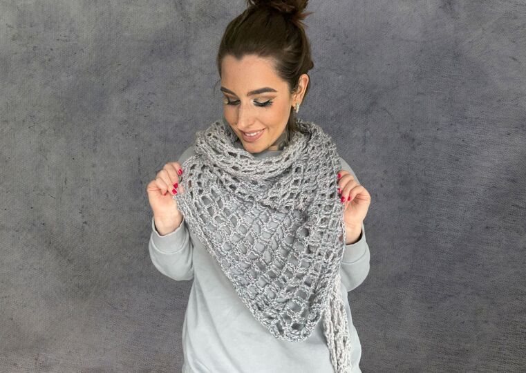 Häkelanleitung Tuch "GRAUE MAUS"