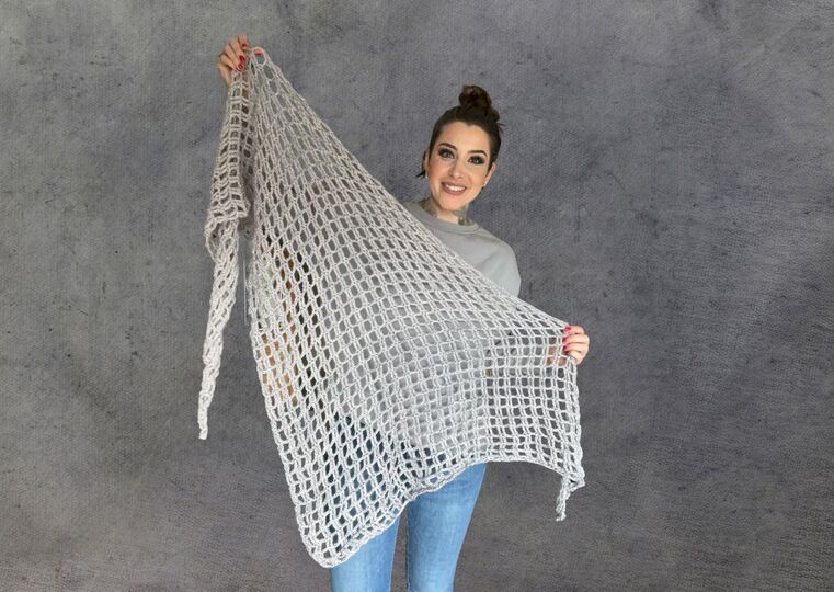 Häkelanleitung Tuch "GRAUE MAUS"