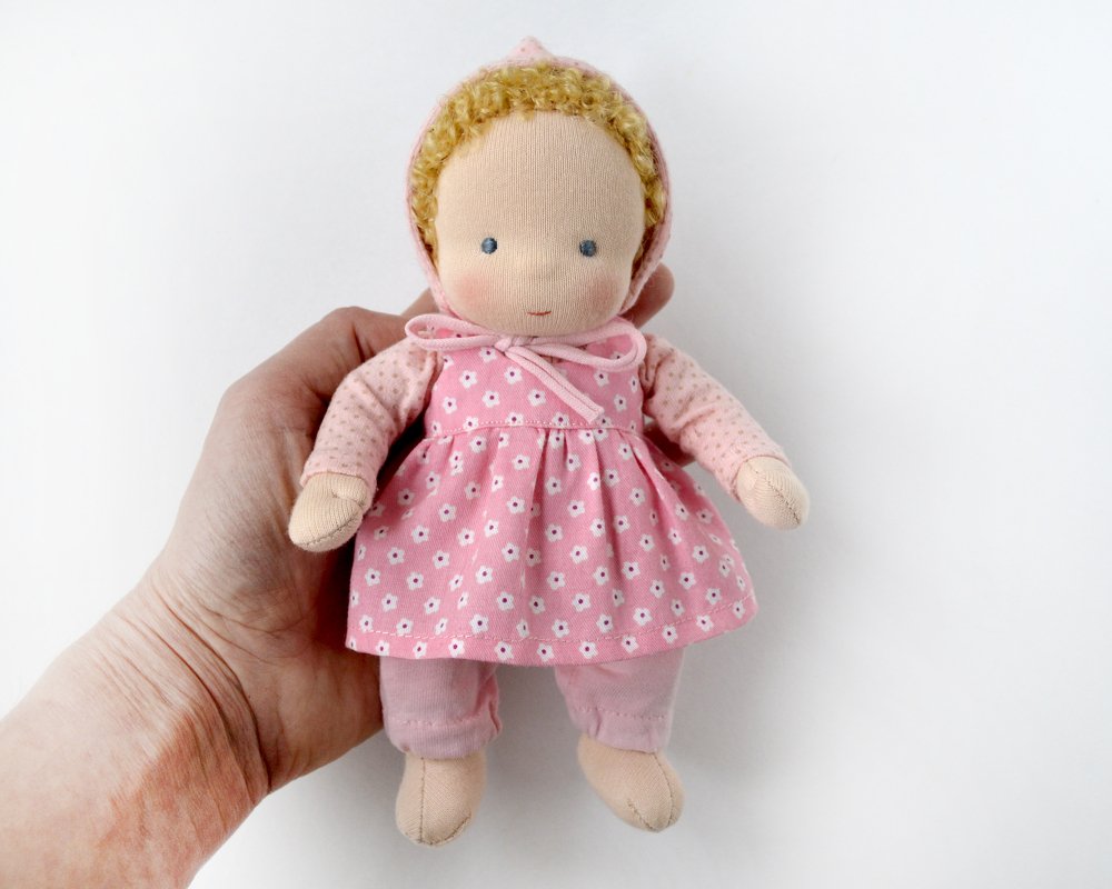 DIY Waldorf baby doll 7 inch (18 cm) tall. PDF sewing pattern and tutorial - Image 6