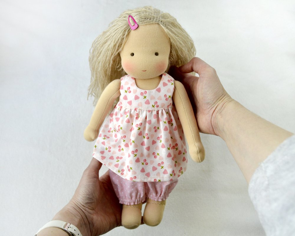 DIY classic Waldorf doll 13''/33cm tall. PDF pattern and tutorial - Image 4