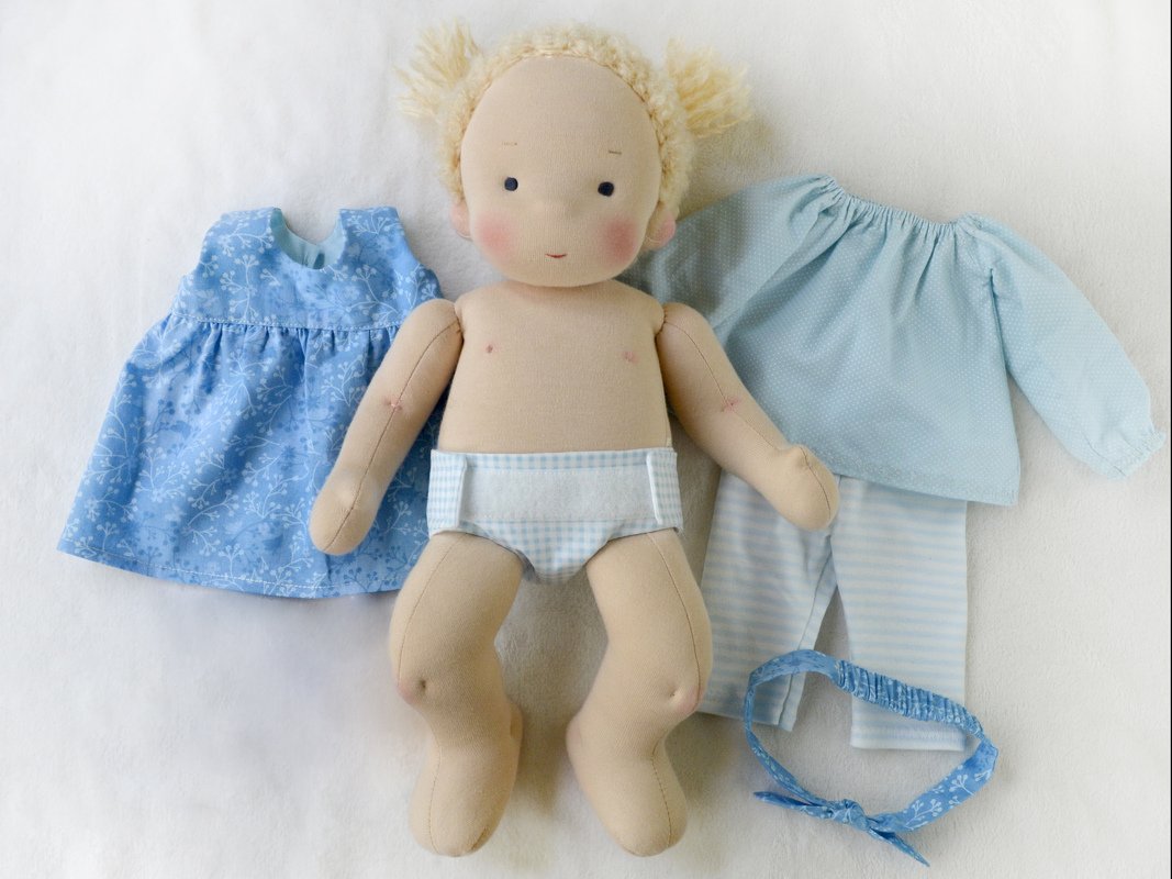 DIY Waldorf Baby doll 14 inch (36 cm) tall. PDF sewing pattern and tutorial - Image 2