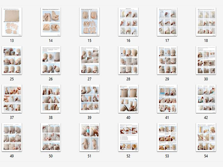 DIY Waldorf Baby doll 14 inch (36 cm) tall. PDF sewing pattern and tutorial