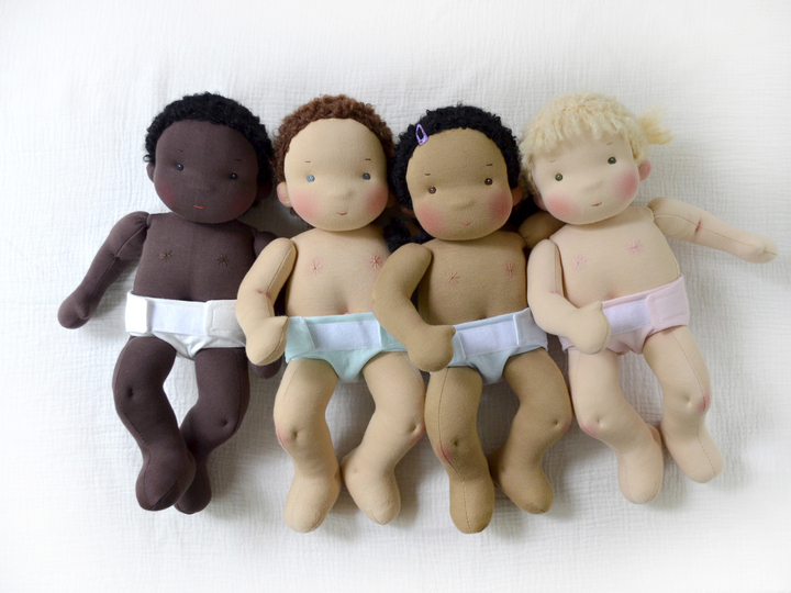 DIY Waldorf Baby doll 14 inch (36 cm) tall. PDF sewing pattern and tutorial