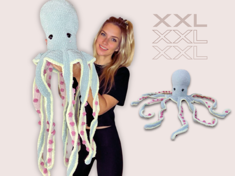 Häkelanleitung: XXL Oktopus | 120cm
