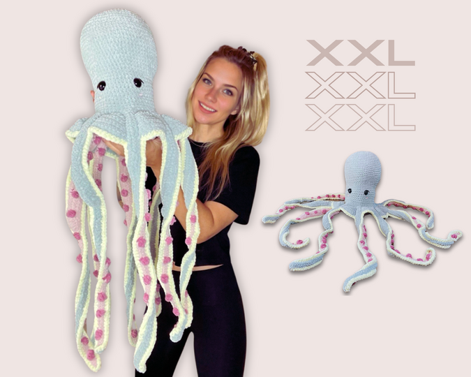 Häkelanleitung: XXL Oktopus | 120cm
