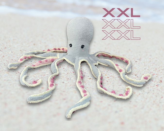 Häkelanleitung: XXL Oktopus | 120cm