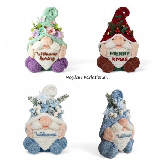 H&auml;kelanleitung Herbstwichtel T&uuml;rdekoration