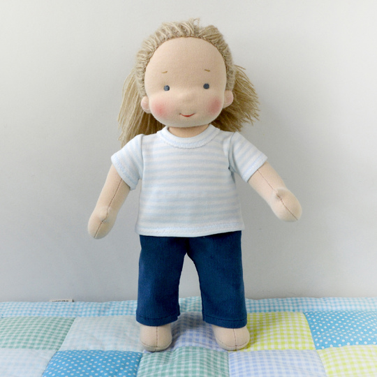 DIY Waldorf doll 11''/28cm tall. PDF pattern and tutorial.