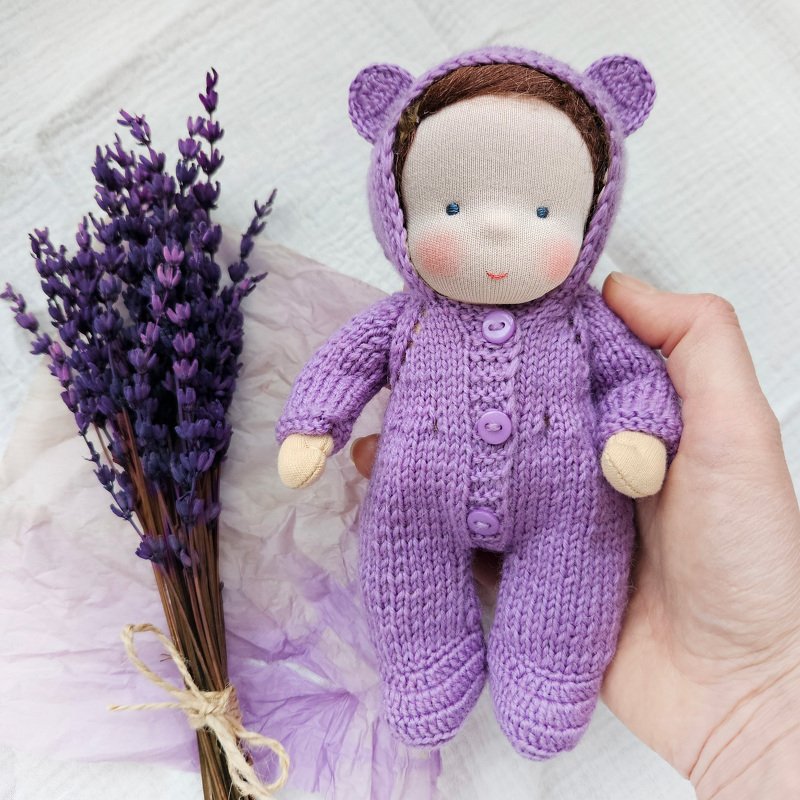 DIY Knitted clothes for a 7''/18 cm Waldorf doll. Bundle of 16 PDF patterns - Image 6