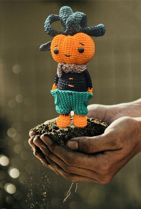 Kürbismann Kürbi Häkelanleitung - Bild 3