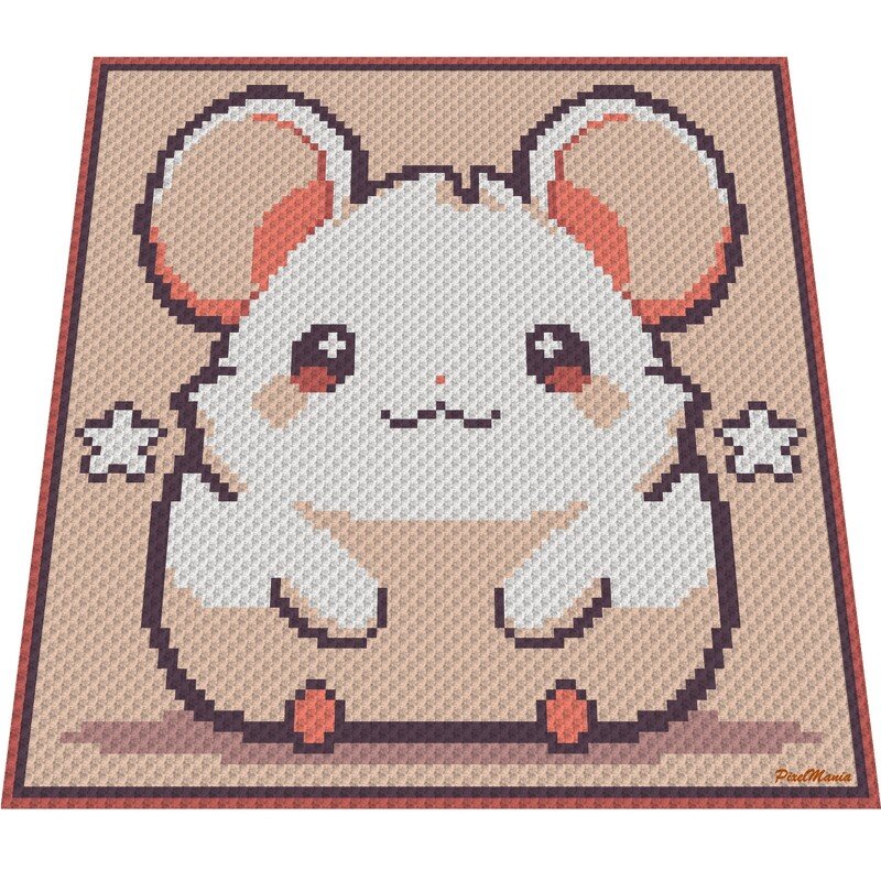 Häkelmuster * HAMSTER * Grafik für C2C Decke