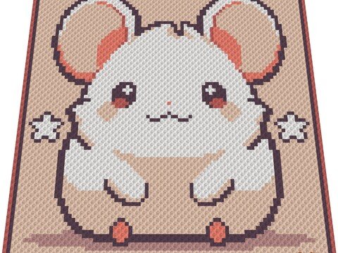 Häkelmuster * HAMSTER * Grafik für C2C Decke