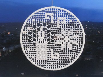 Fensterbild Weihnacht - Filethäkeln - Häkelanleitung