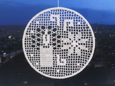 Fensterbild Weihnacht - Filethäkeln - Häkelanleitung