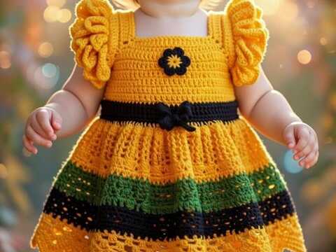 Häkelanleitung Baby Kleid – PDF + Video Tutorial