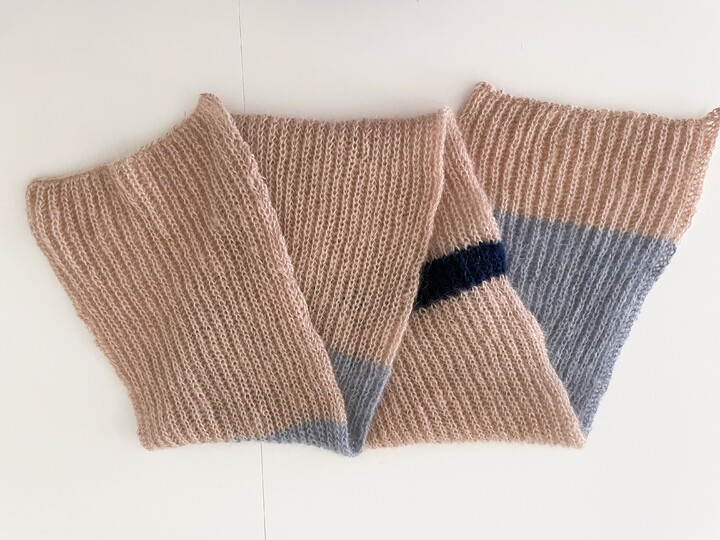 Strickleitung für ein einfaches Set aus Schal und Stirnband im Patentmuster