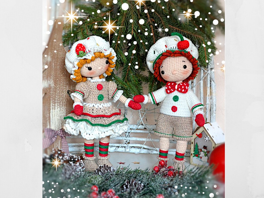 Сhristmas Gingerbread Dolls - Crochet pattern dolls - Christmas decor - Image 9