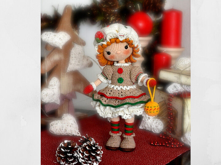 Сhristmas Gingerbread Dolls - Crochet pattern dolls - Christmas decor