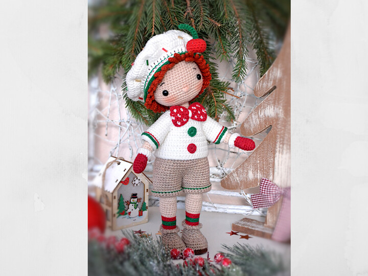 Сhristmas Gingerbread Dolls - Crochet pattern dolls - Christmas decor