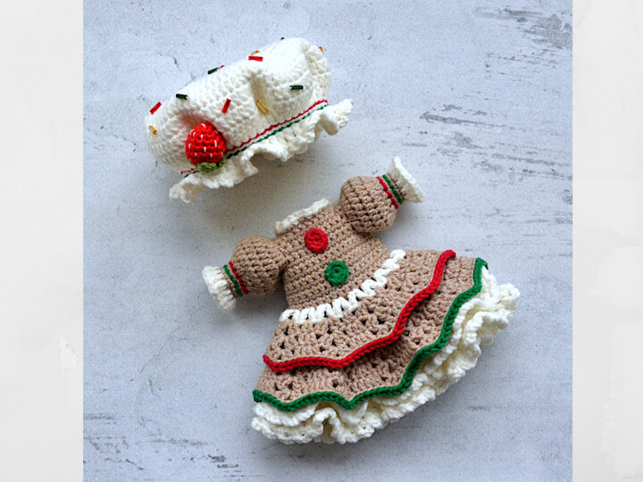 Сhristmas Gingerbread Dolls - Crochet pattern dolls - Christmas decor
