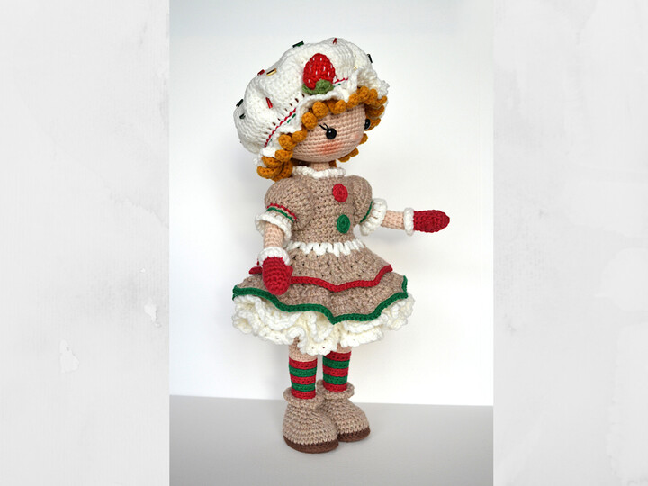 Сhristmas Gingerbread Dolls - Crochet pattern dolls - Christmas decor