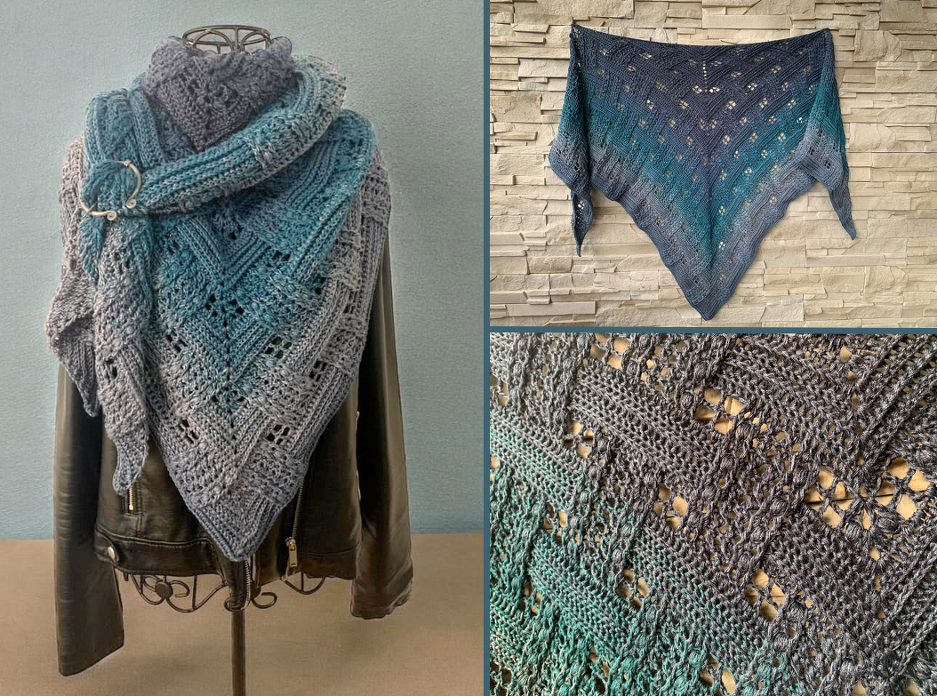 Crochet Pattern Triangular Scarf, Loop, Shawl "Rhea"