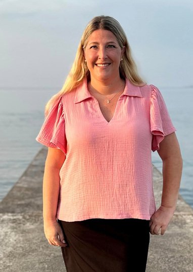 Molle - Kleid und Bluse mit Flatterärmeln Gr.34-50